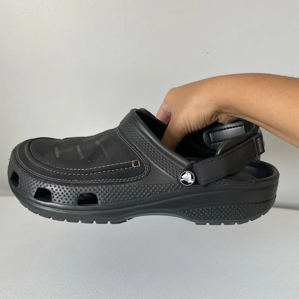 Crocs Men's Classic Yukon Vista II LiteRide Clog Sandal Black/Slate Grey Size 11